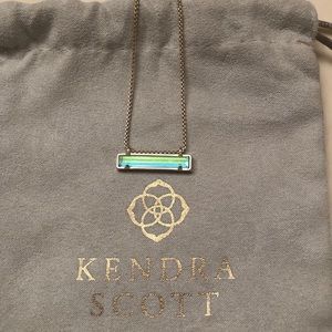 Kendra Scott Leanor Gold Necklace Dichroic Glass